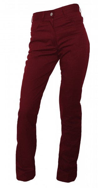 Damen Kochhosen Kellnerhosen Jeans Stretch weinrot